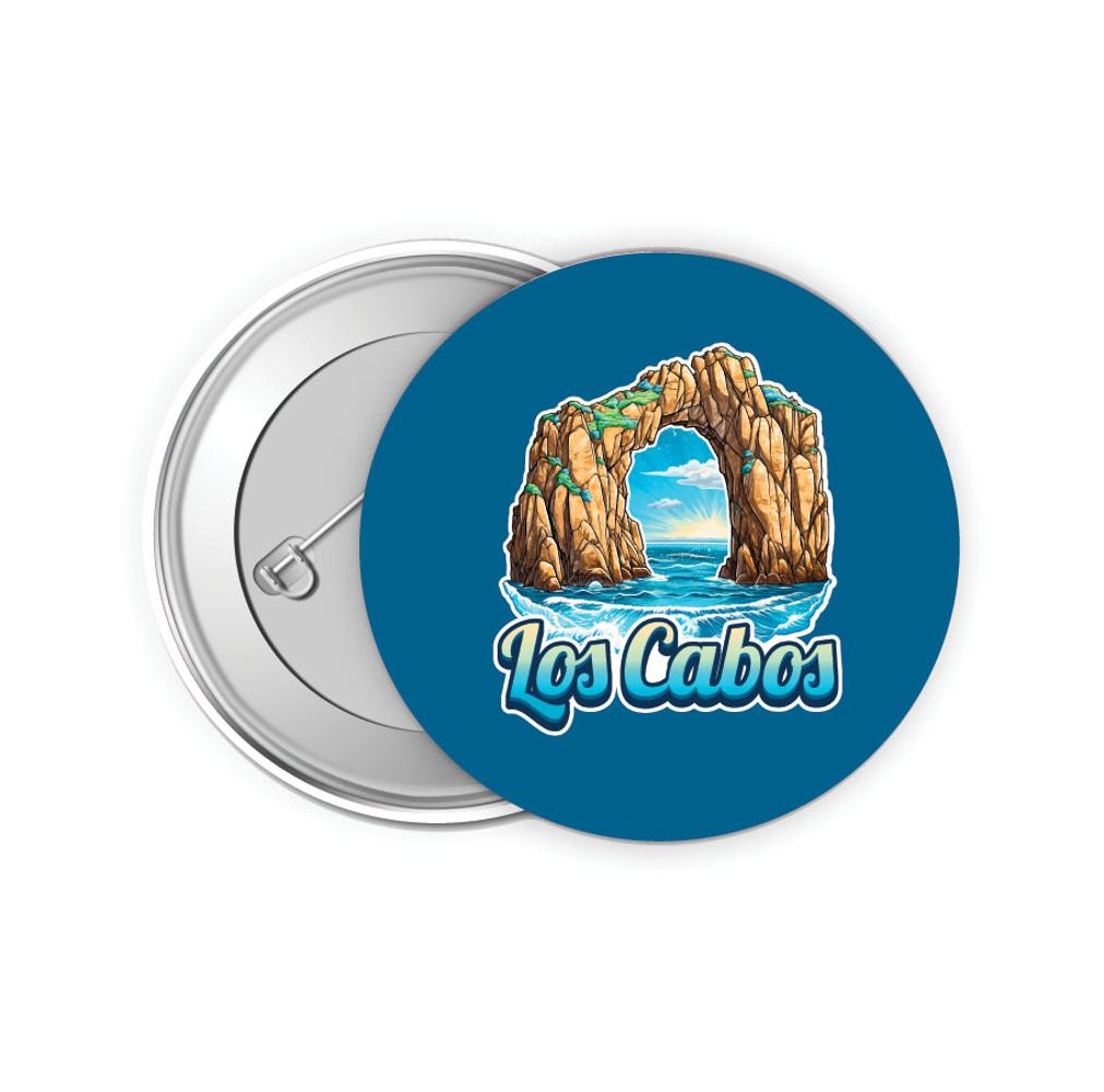 Los Cabos Mexico Design C Souvenir Small 2-Inch Button Pin 4 Pack