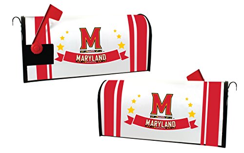 Maryland Terrapins NCAA Officially Licensed Mailbox Cover Logo and Stripe Design