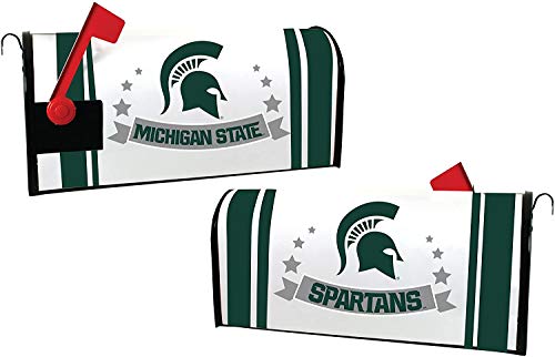 Michigan State Spartans NCAA Officially Licensed Mailbox Cover Logo and Stripe Design