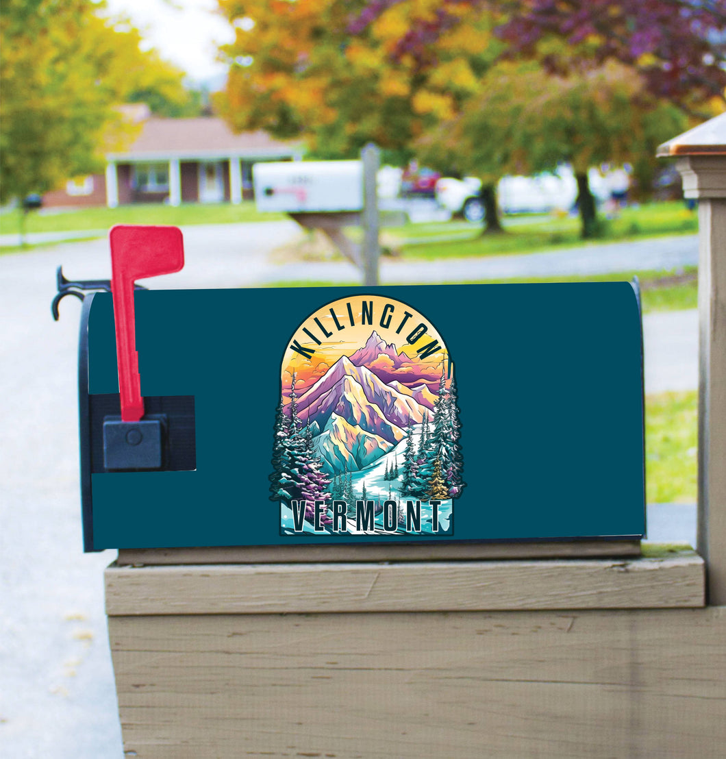Killington Vermont Design B Souvenir Magnetic Mailbox Cover
