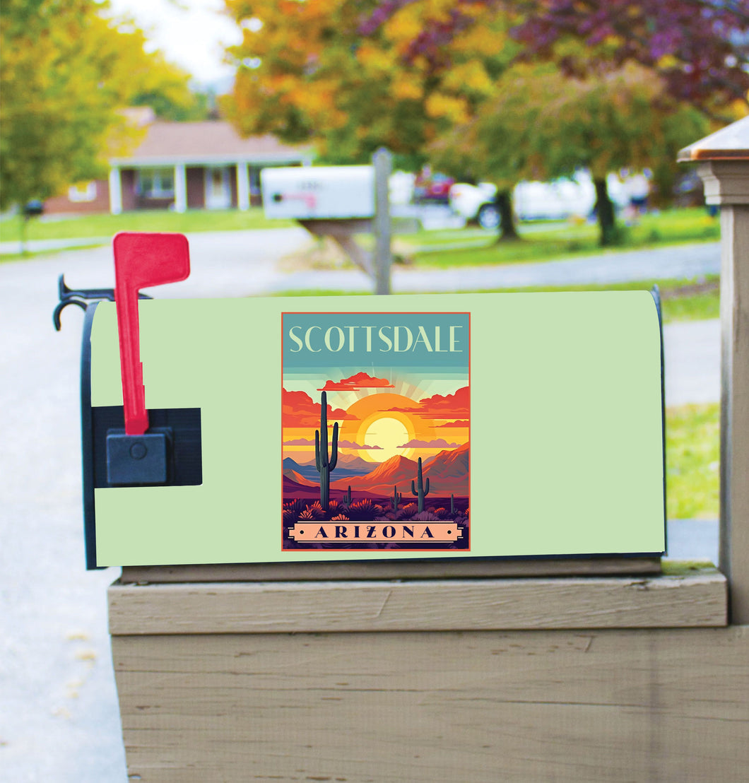 Scottsdale Arizona Design C Souvenir Magnetic Mailbox Cover