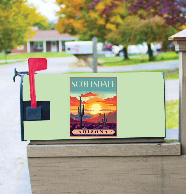 Scottsdale Arizona Design C Souvenir Magnetic Mailbox Cover