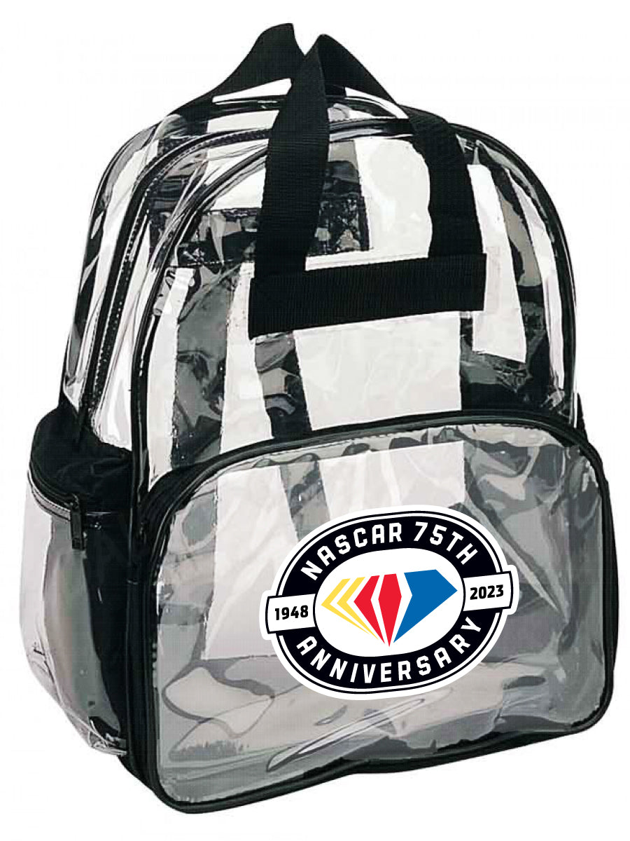 NASCAR 75 Year Anniversary Officially Licensed Clear Backpack