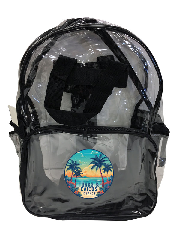 Turks And Caicos Design D Souvenir Clear View Backpack