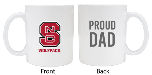 NC State Wolfpack Proud Dad Ceramic Coffee Mug - White