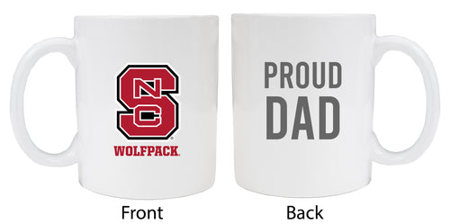 NC State Wolfpack Proud Dad Ceramic Coffee Mug - White