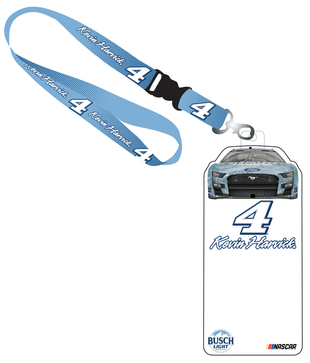 R and R Imports Kevin Harvick #4 Nascar Credential Holder with Lanyard New For 2022