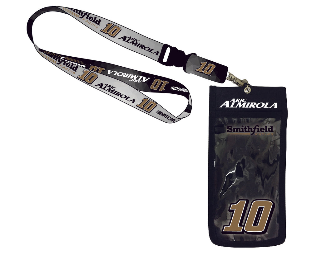 Aric Almirola #10 Racing Nascar Deluxe Credential Holder w/Lanyard New for 2020