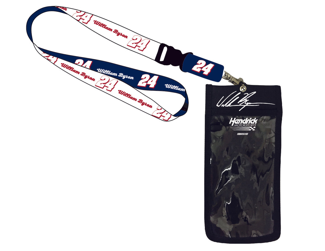 William Byron #24 Racing Nascar Deluxe Credential Holder w/Lanyard New for 2020