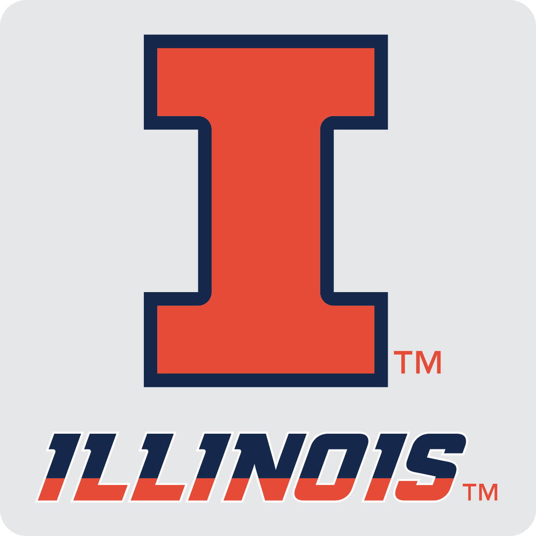 Illinois Fighting Illini Officially Licensed Coasters - Choose Marble or Acrylic Material for Ultimate Team Pride