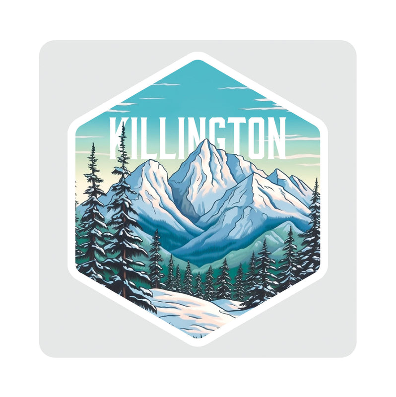 Killington Vermont Design C Souvenir 4x4-Inch Coaster Acrylic 4 Pack