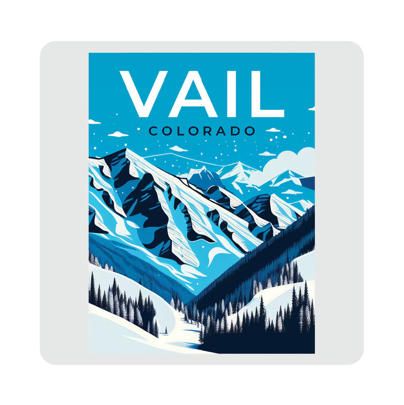 Vail Colorado Souvenir 4 x 4 Inch Coaster Acrylic