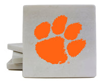 Load image into Gallery viewer, Clemson Tigers Officially Licensed Coasters - Choose Marble or Acrylic Material for Ultimate Team Pride
