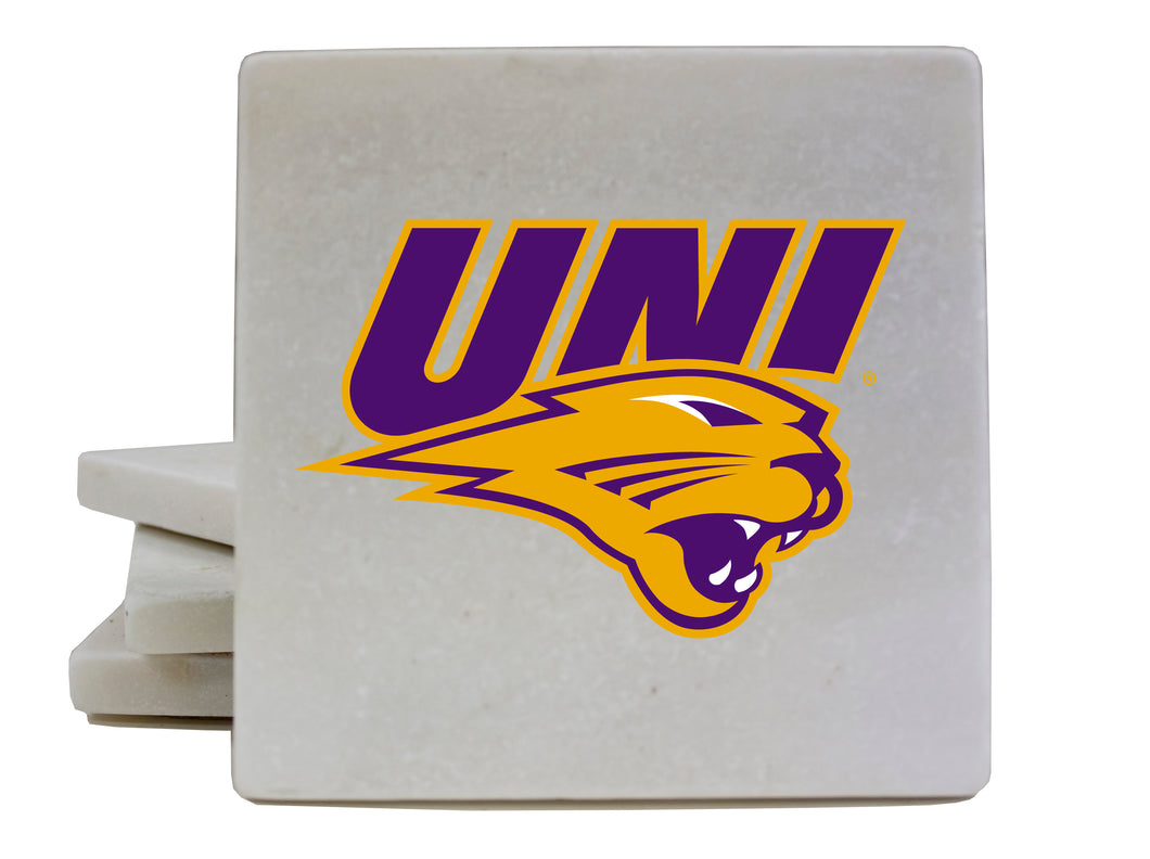 Northern Iowa Panthers Marble Coasters - Elegantly Crafted, Officially Licensed Luxury