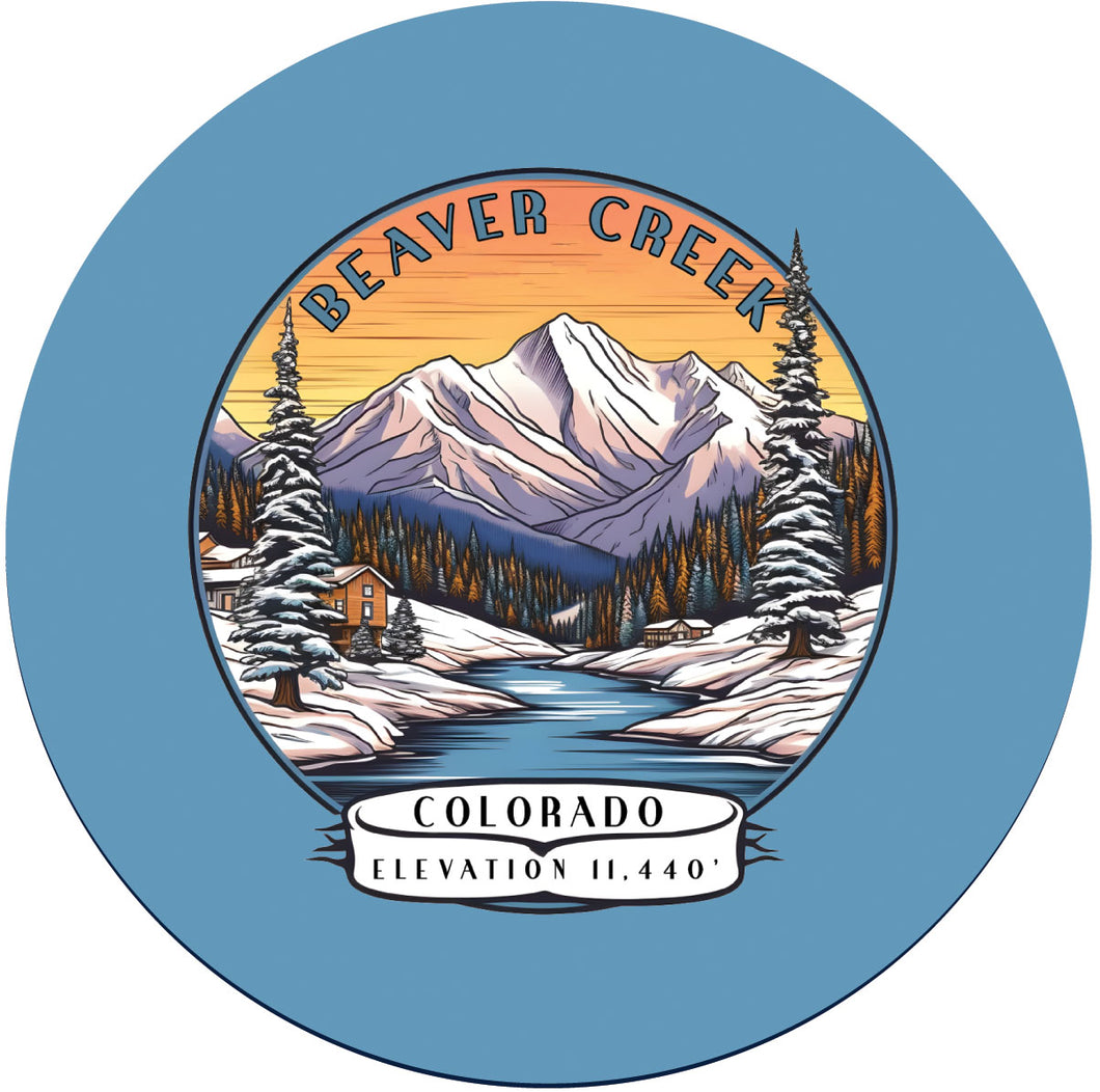 Beaver Creek Colorado A Souvenir Memories Round Durable Vinyl Decal Sticker