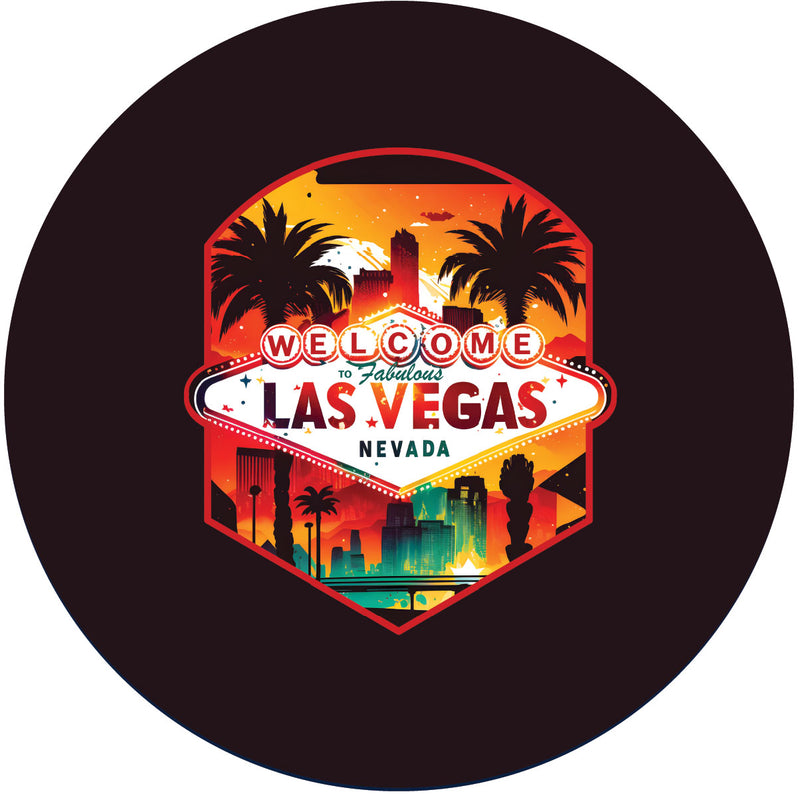 Las Vegas Nevada A Souvenir Memories Round Durable Vinyl Decal Sticker
