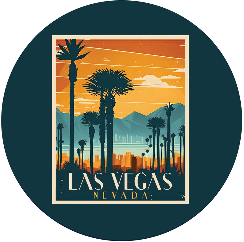 Las Vegas Nevada D Souvenir Memories Round Durable Vinyl Decal Sticker