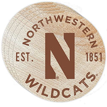 Load image into Gallery viewer, Northwestern University Wildcats Officially Licensed Coasters - Choose Marble or Acrylic Material for Ultimate Team Pride

