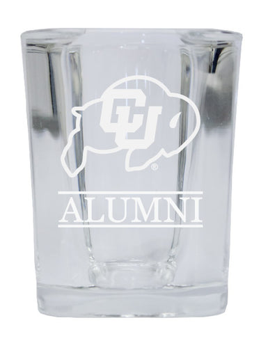 NCAA Colorado Buffaloes Alumni 2oz Laser Etched Square Shot Glass 