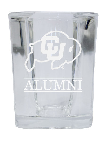 NCAA Colorado Buffaloes Alumni 2oz Laser Etched Square Shot Glass 