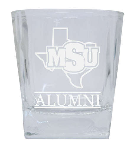 Midwestern State University Mustangs Alumni Elegance - 5 oz Etched Shooter Glass Tumbler 4-Pack