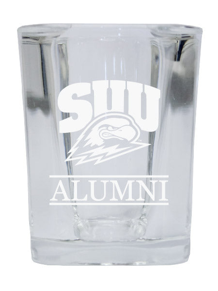 NCAA Southern Utah University Alumni 2oz Laser Etched Square Shot Glass 
