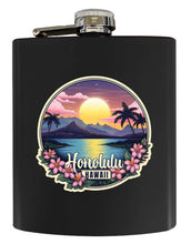 Load image into Gallery viewer, Honolulu Hawaii B Souvenir 7 oz Steel Flask Matte Finish
