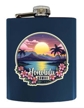 Load image into Gallery viewer, Honolulu Hawaii B Souvenir 7 oz Steel Flask Matte Finish
