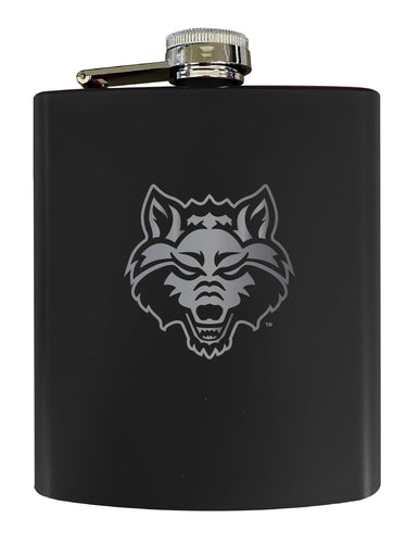 Arkansas State Stainless Steel Etched Flask 7 oz - Officially Licensed, Choose Your Color, Matte Finish