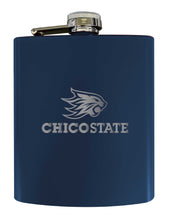 Load image into Gallery viewer, California State University, Chico Stainless Steel Etched Flask 7 oz - Officially Licensed, Choose Your Color, Matte Finish
