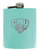 Load image into Gallery viewer, Christopher Newport Captains Stainless Steel Etched Flask 7 oz - Officially Licensed, Choose Your Color, Matte Finish
