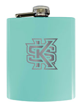 Load image into Gallery viewer, Kennesaw State University Stainless Steel Etched Flask - Choose Your Color
