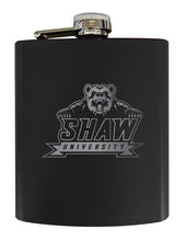 Load image into Gallery viewer, Shaw University Bears Stainless Steel Etched Flask 7 oz - Officially Licensed, Choose Your Color, Matte Finish
