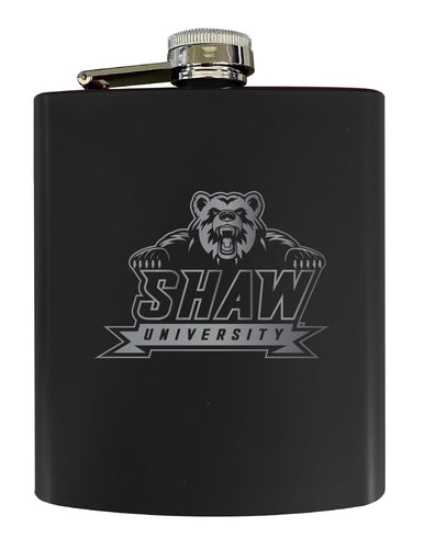 Shaw University Bears Stainless Steel Etched Flask 7 oz - Officially Licensed, Choose Your Color, Matte Finish