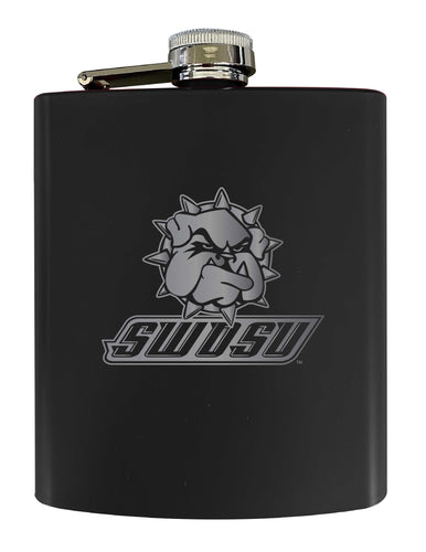 Southwestern Oklahoma State University Stainless Steel Etched Flask 7 oz - Officially Licensed, Choose Your Color, Matte Finish