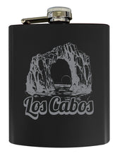 Load image into Gallery viewer, Los Cabos Mexico Souvenir 7 oz Engraved Steel Flask Matte Finish
