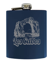 Load image into Gallery viewer, Los Cabos Mexico Souvenir 7 oz Engraved Steel Flask Matte Finish
