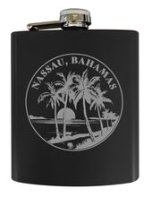 Load image into Gallery viewer, Nassau the Bahamas Souvenir 7 oz Engraved Steel Flask Matte Finish
