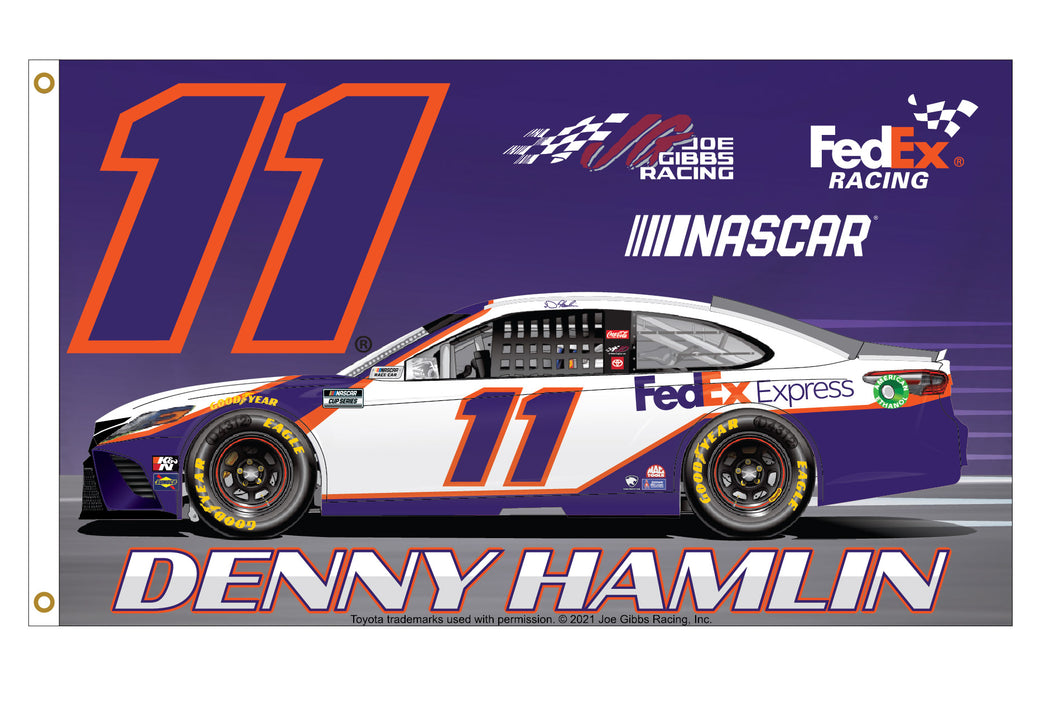 Denny Hamlin #11 NASCAR Cup Series 3x5 Flag New for 2021