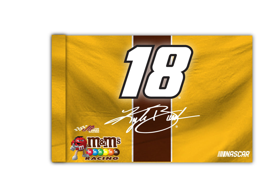 R and R Imports, Inc Kyle Busch #18 3' x 5' Flag with Car New for 2020