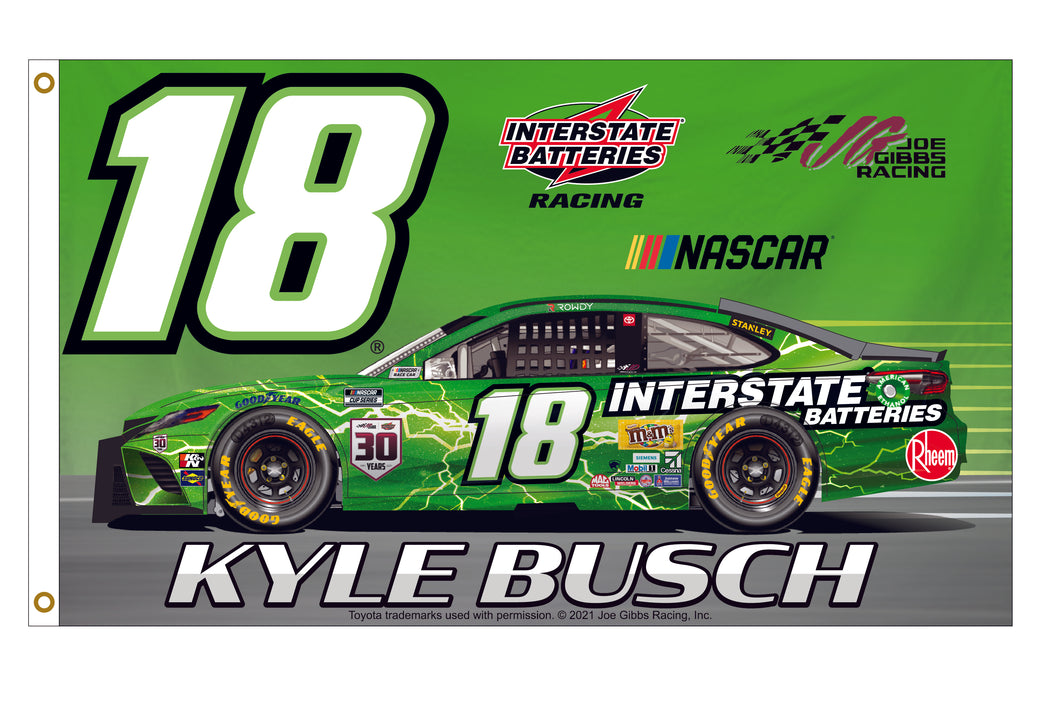 Kyle Busch #18 NASCAR Cup Series 3x5 Flag New for 2021