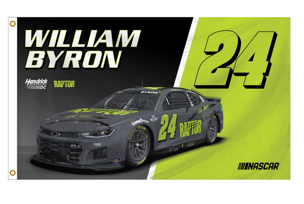 William Byron #24 Raptor Nascar 3' x 5' Car Flag New for 2022