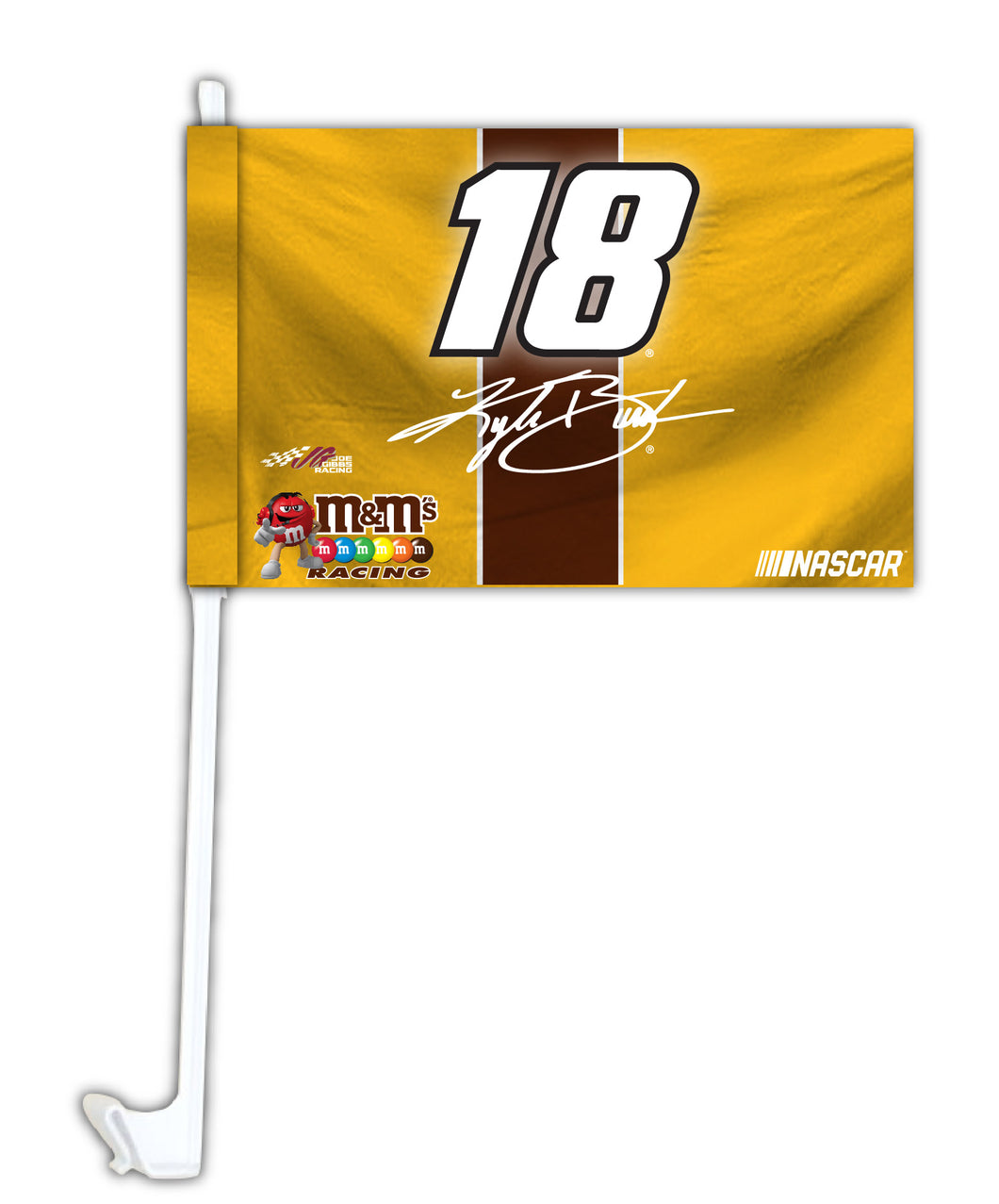 R and R Imports Kyle Busch #18 Nascar Car Flag Set of 2