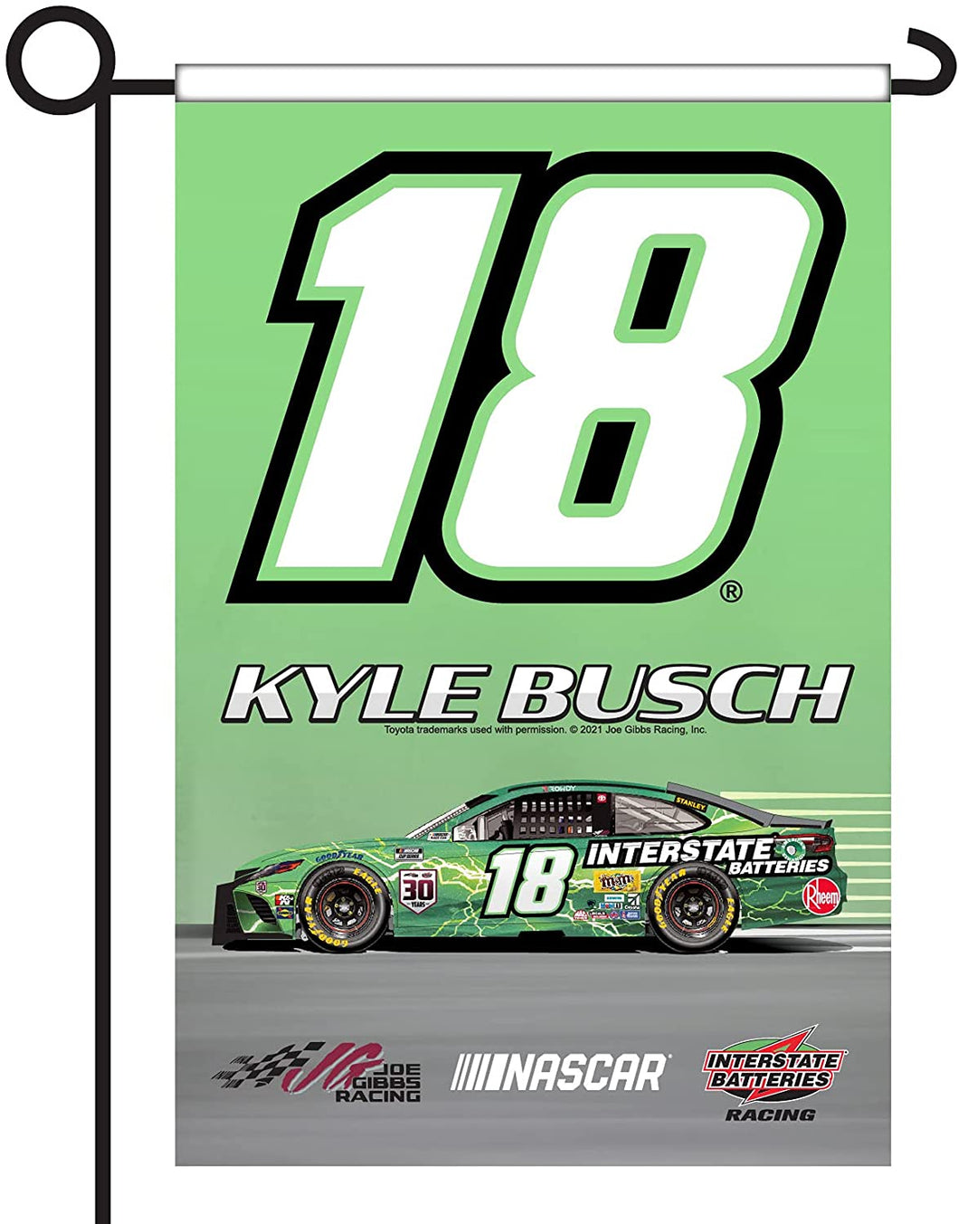 Kyle Busch #18 NASCAR Cup Series Garden Flag New for 2021