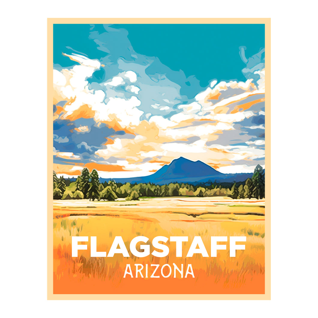 Exclusive Flagstaff Arizona B Collectible - Vintage Travel Poster Art