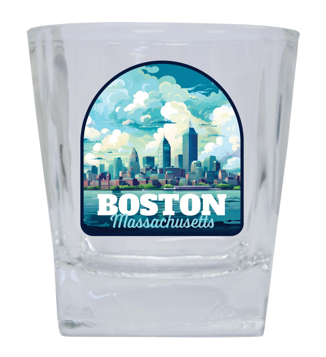 Boston Massachusetts A Souvenir 8oz Whiskey Glass