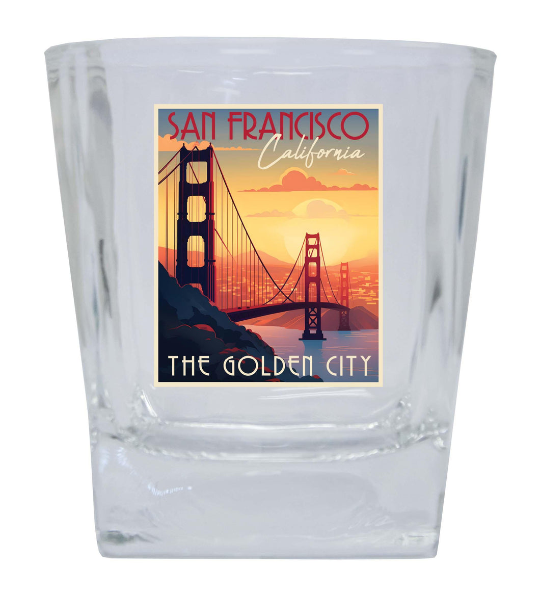 San Francisco California B Souvenir 8oz Whiskey Glass