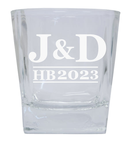 Boise State Broncos 2-Pack Personalized NCAA Spirit Elegance 10oz Etched Glass Tumbler