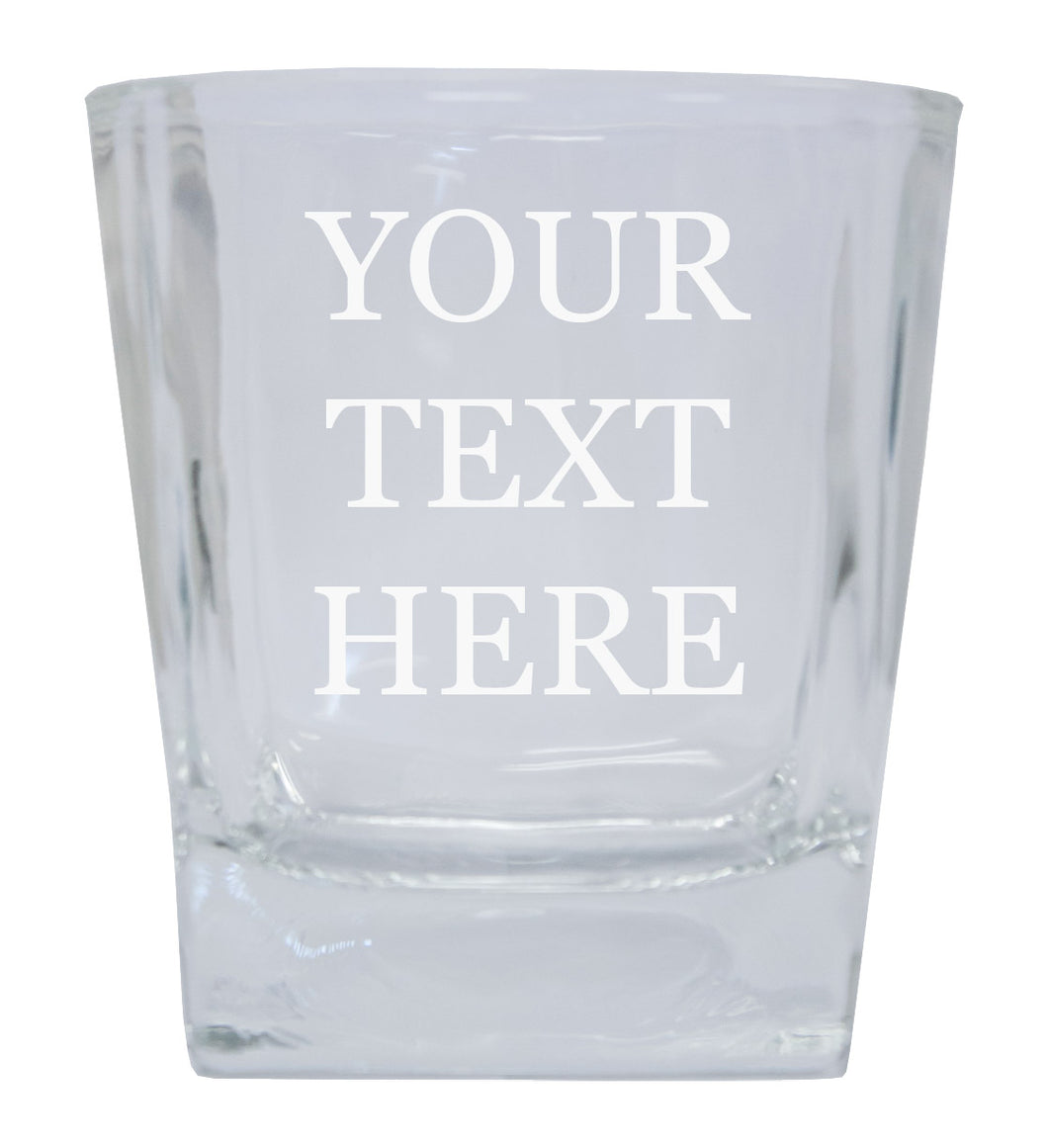 Customizable Engraved Etched 8oz Whiskey Glass Tumbler Personalized with Custom Text or Name