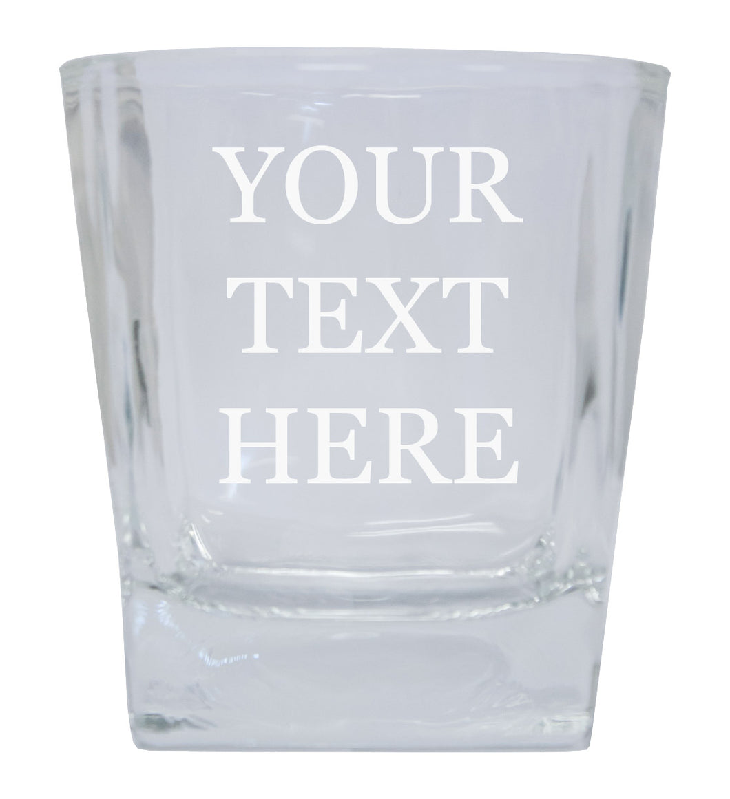 Customizable Engraved Etched 8oz Whiskey Glass Tumbler Personalized with Custom Text or Name